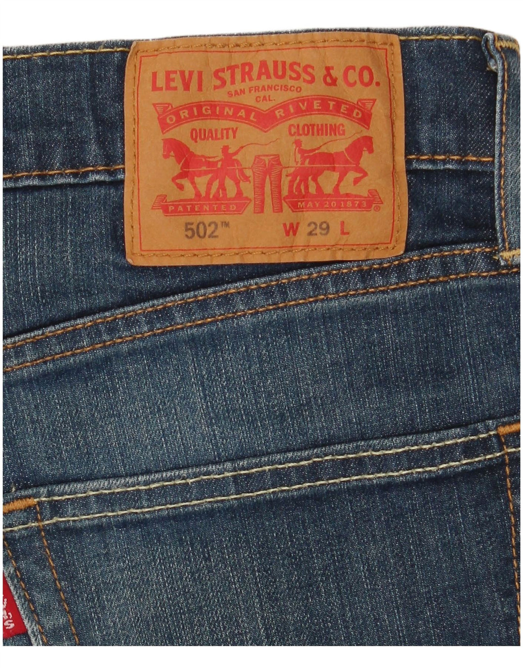 Pantaloni scurți din blugi pentru bărbați LEVI'S 502 W29 Small Blue