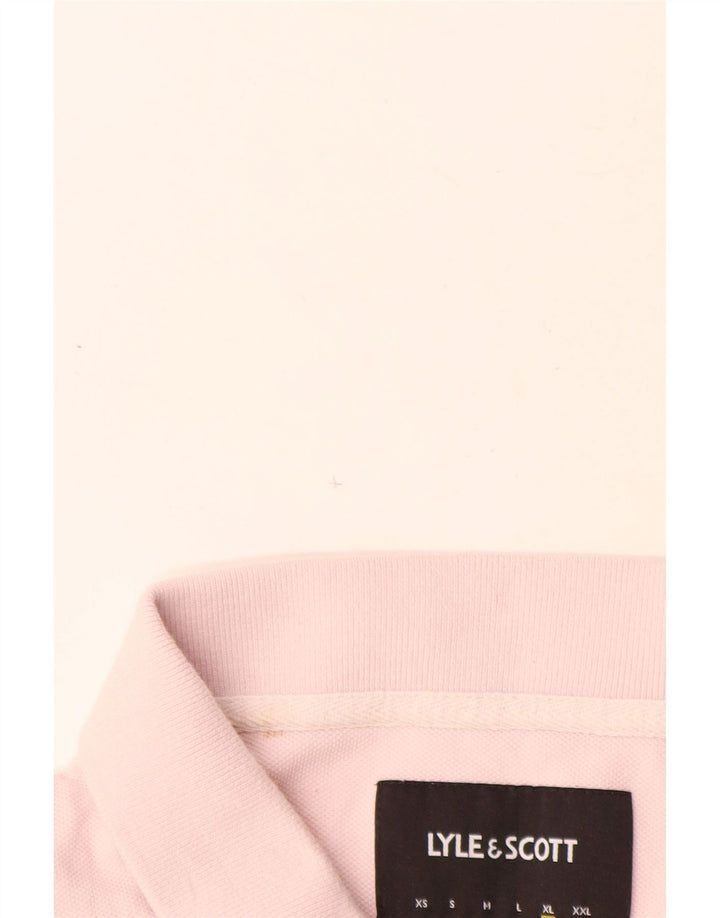 Tricou polo pentru bărbați Lyle & Scott, bumbac roz XL