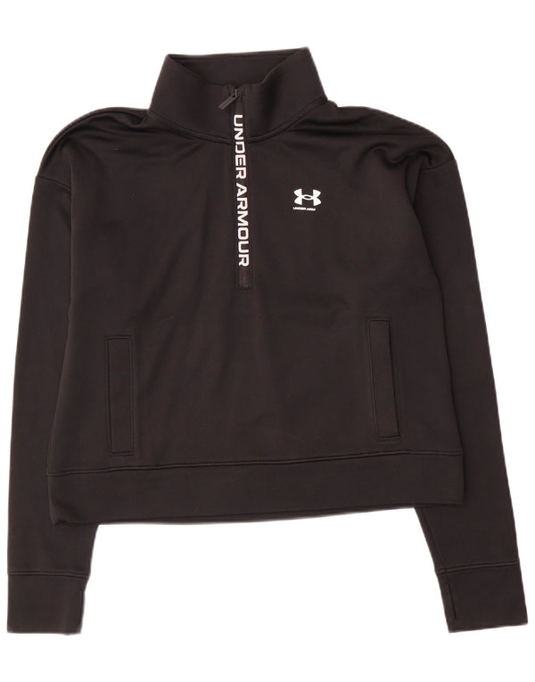Pulover Under Armour pentru femei, cu grafic crop, UK 10, negru