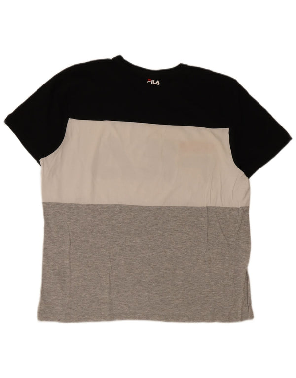 Tricou cu grafică pentru bărbați Fila Top XL, multicolor, bumbac color bloc