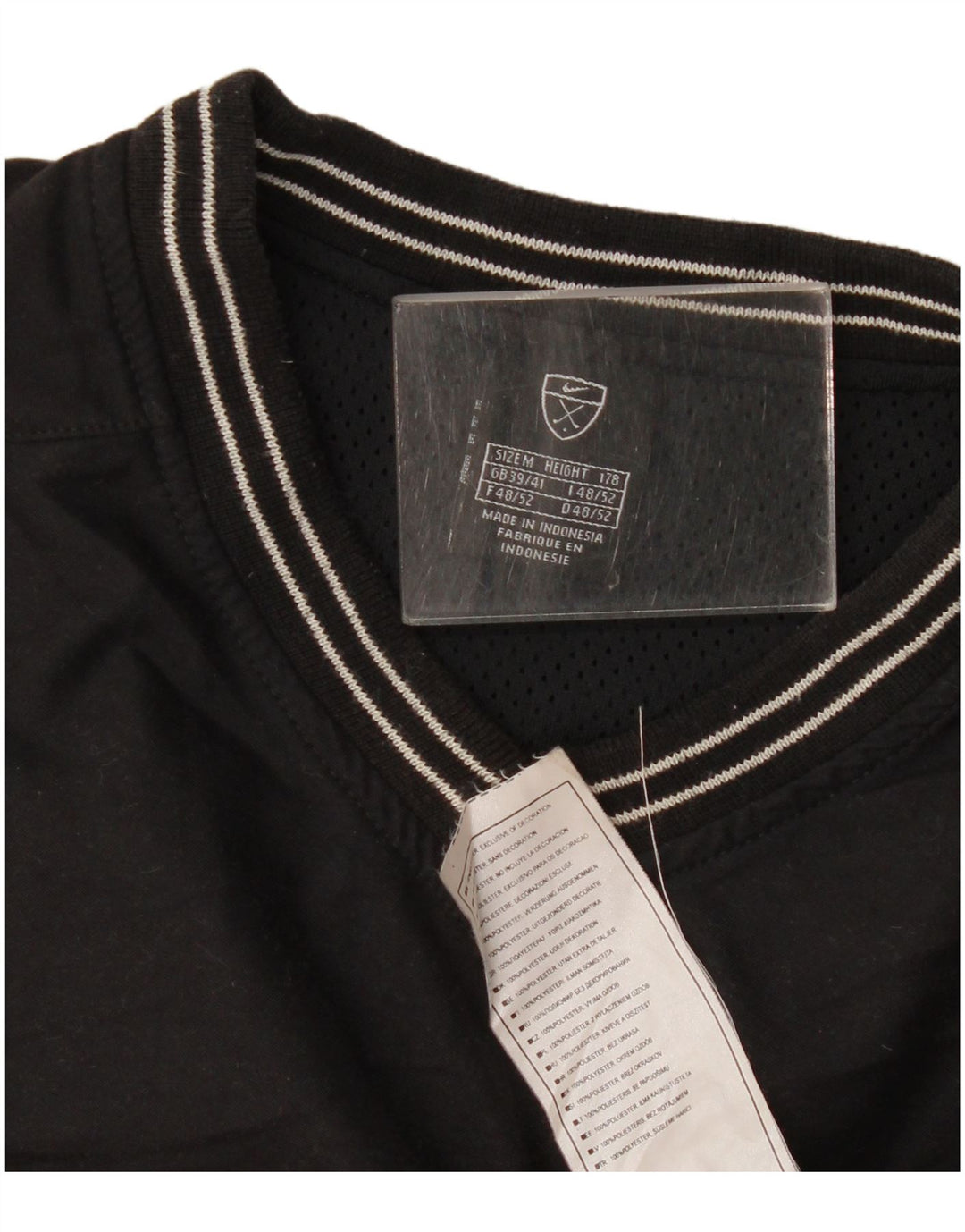 Top de trening cu pulover fără mâneci Nike pentru bărbați UK 39/41 Poliester mediu negru