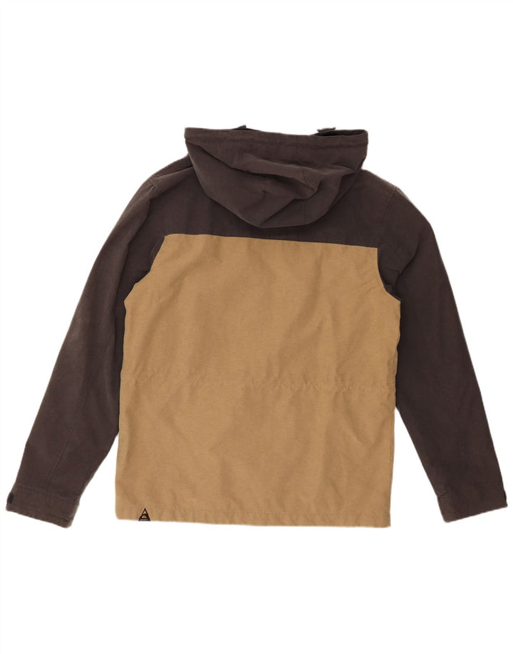 QUIKSILVER Jachetă cu glugă pentru bărbați, UK 36, bumbac color-bloc, bej mic
