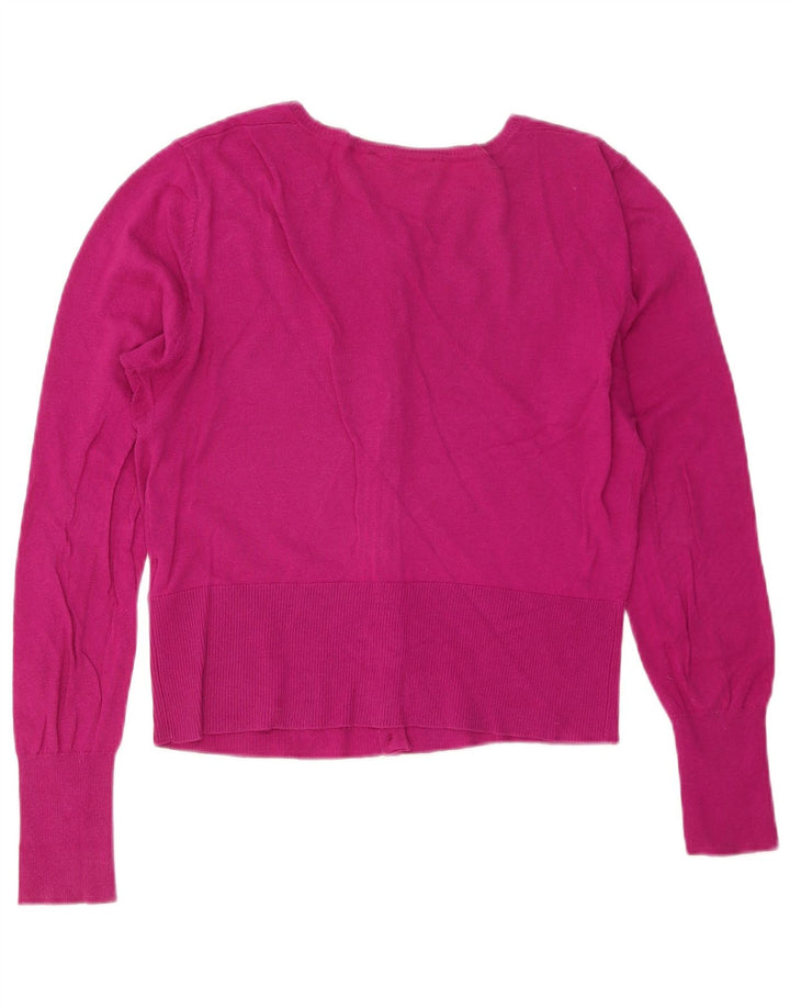 Pulover cardigan Oasis pentru femei UK 12, bumbac roz mediu