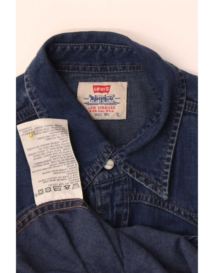 Cămașă de blugi pentru bărbați Levi's, bumbac albastru mic