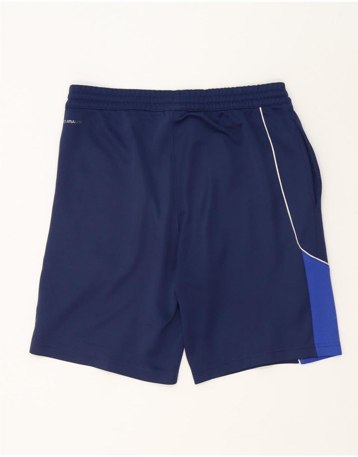 Pantaloni scurți sport pentru bărbați Adidas Climalite, mici, bleumarin, poliester color bloc