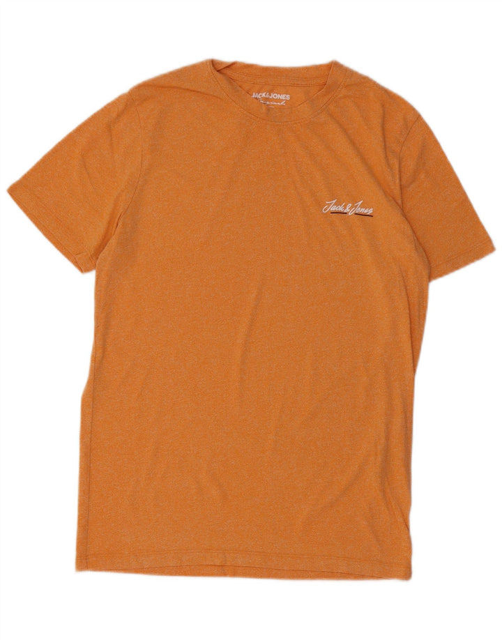 Tricou Jack & Jones pentru bărbați Top mic portocaliu cu pete din bumbac