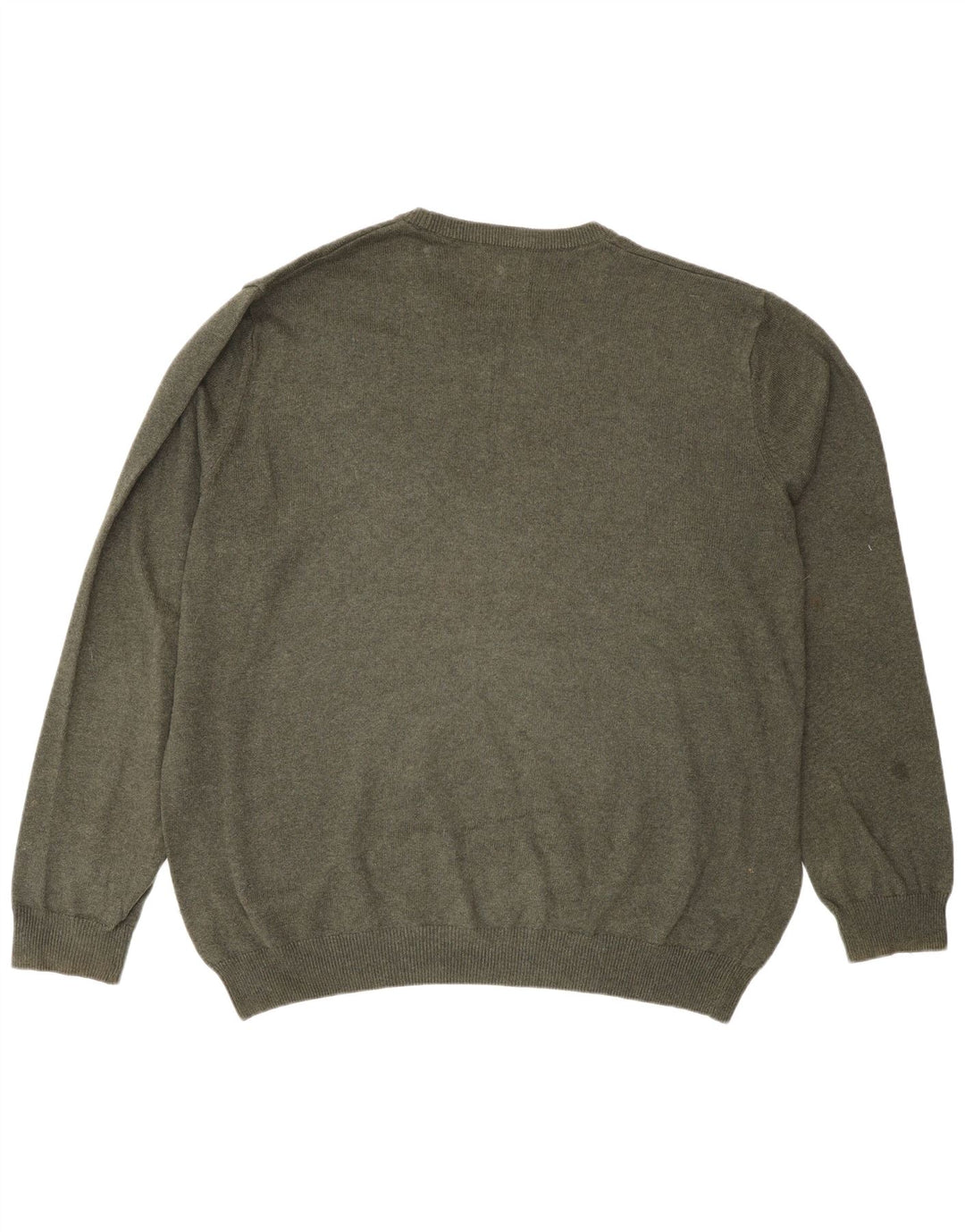 Pulover pentru bărbați Marks & Spencer cu gât crew, bumbac verde 2XL