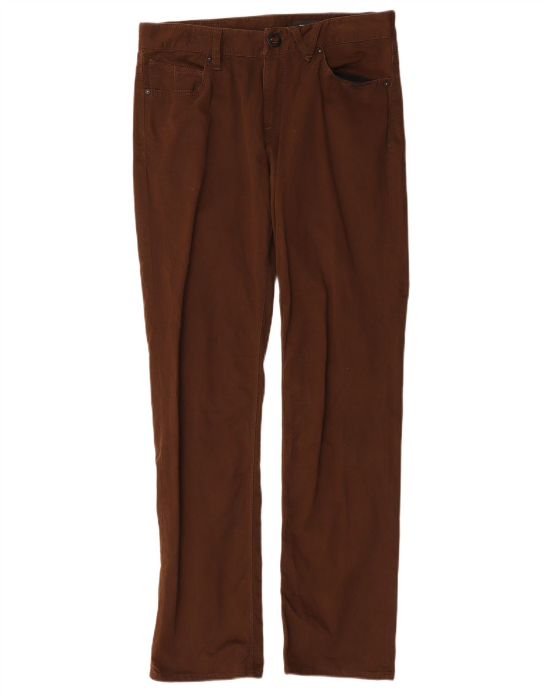 Pantaloni casual drepti pentru bărbați Volcom Solver W30 L31 bumbac maro