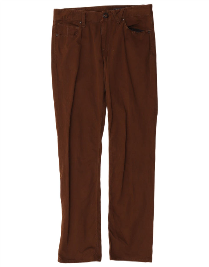 Pantaloni casual drepti pentru bărbați Volcom Solver W30 L31 bumbac maro