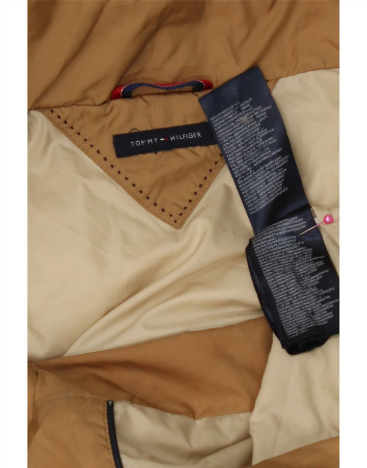 Palton căptușit cu glugă pentru femei Tommy Hilfiger UK 10 Poliester maro mic