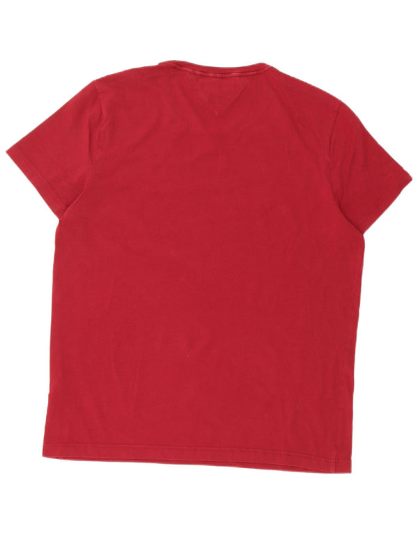 Tricou extra subțire pentru bărbați Tommy Hilfiger Top XL bumbac roșu