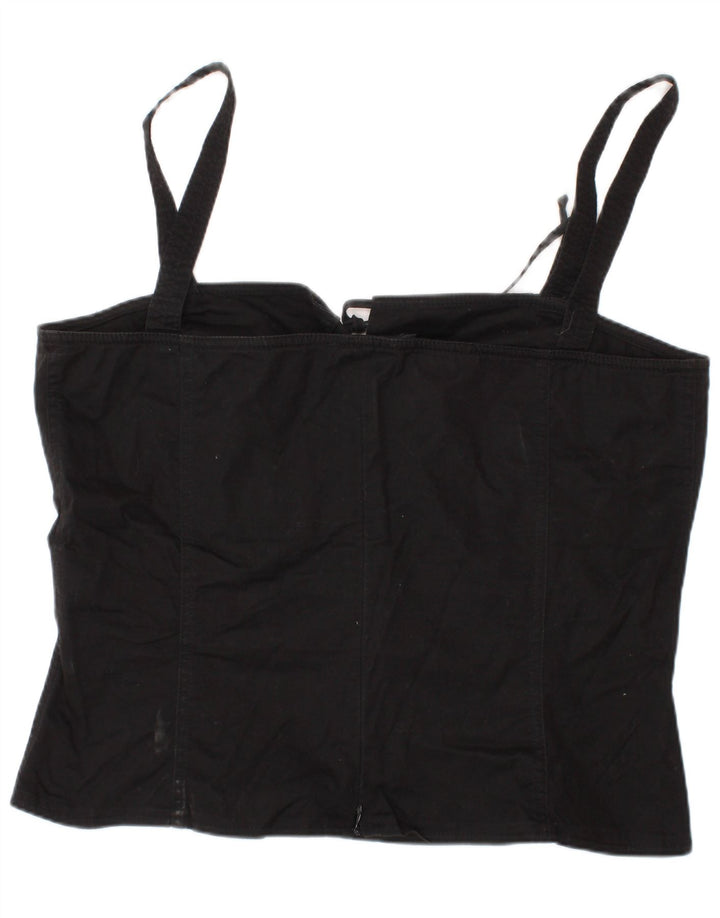 LUISA SPAGNOLI Top Corset Femei IT 46 Mare Bumbac Negru