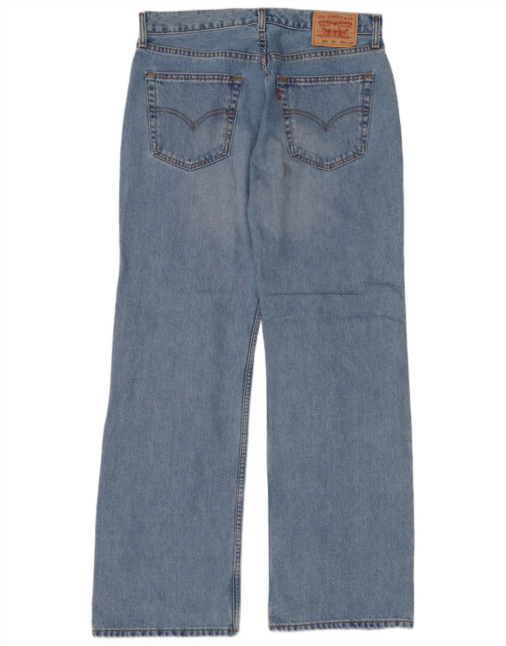Blugi pentru bărbați Levi's 527 Bootcut W34 L32 Bumbac albastru