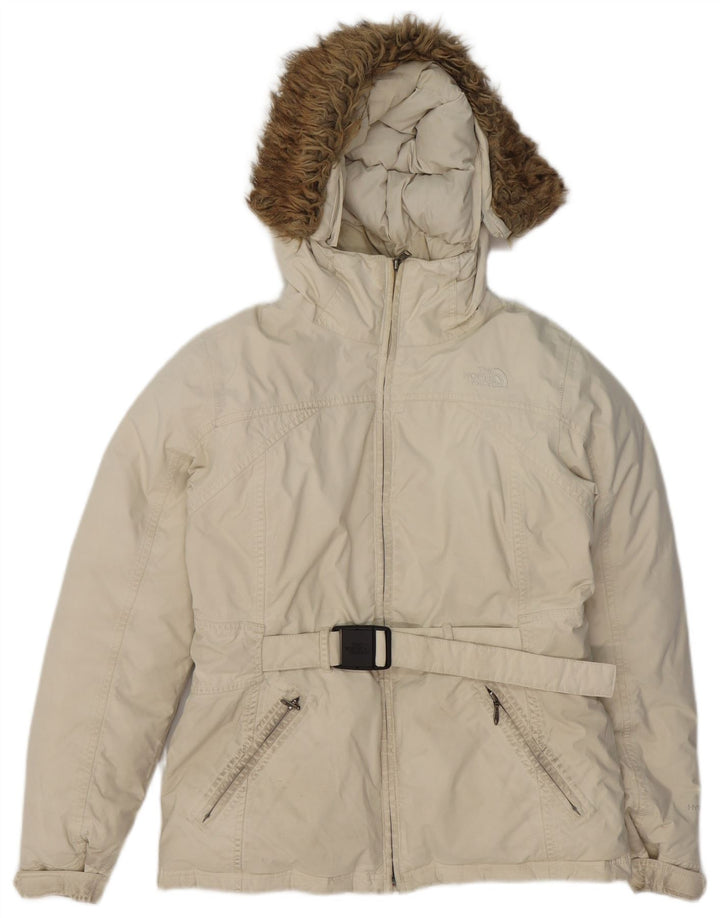 Jachetă căptușită cu glugă pentru femei THE NORTH FACE UK 14 Medium Off White