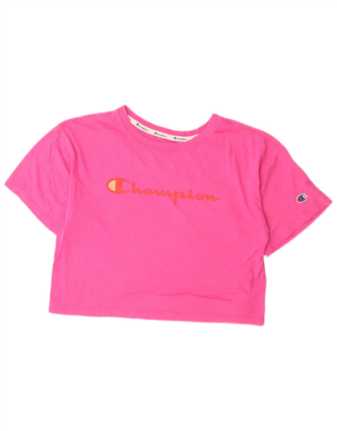 Tricou crop pentru femei CHAMPION Top UK 10 Small Pink