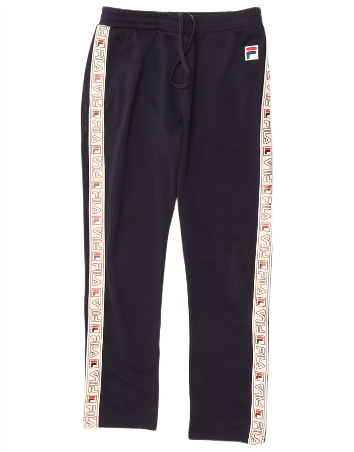 Pantaloni de trening cu grafică Fila pentru bărbați, medii, bleumarin, color block