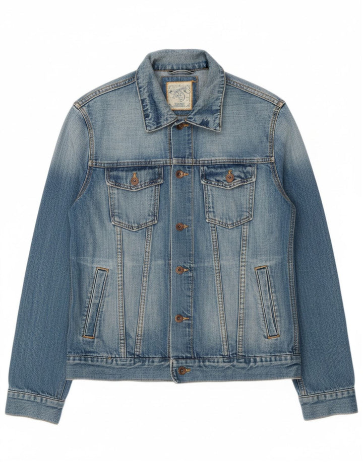 VINTAGE Mens Denim Jacket UK 40 Large Blue Cotton Vintage Vintage and Second-Hand Vintage from Messina Hembry 