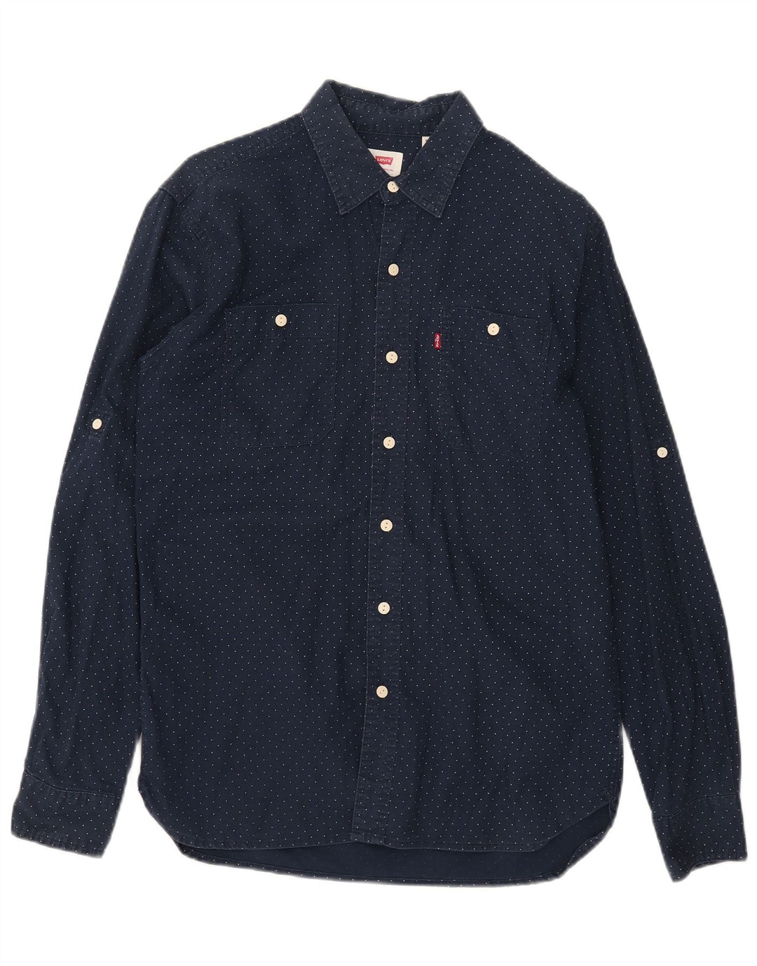 Cămașă Levi's pentru bărbați, bumbac cu pete, albastru marin mediu