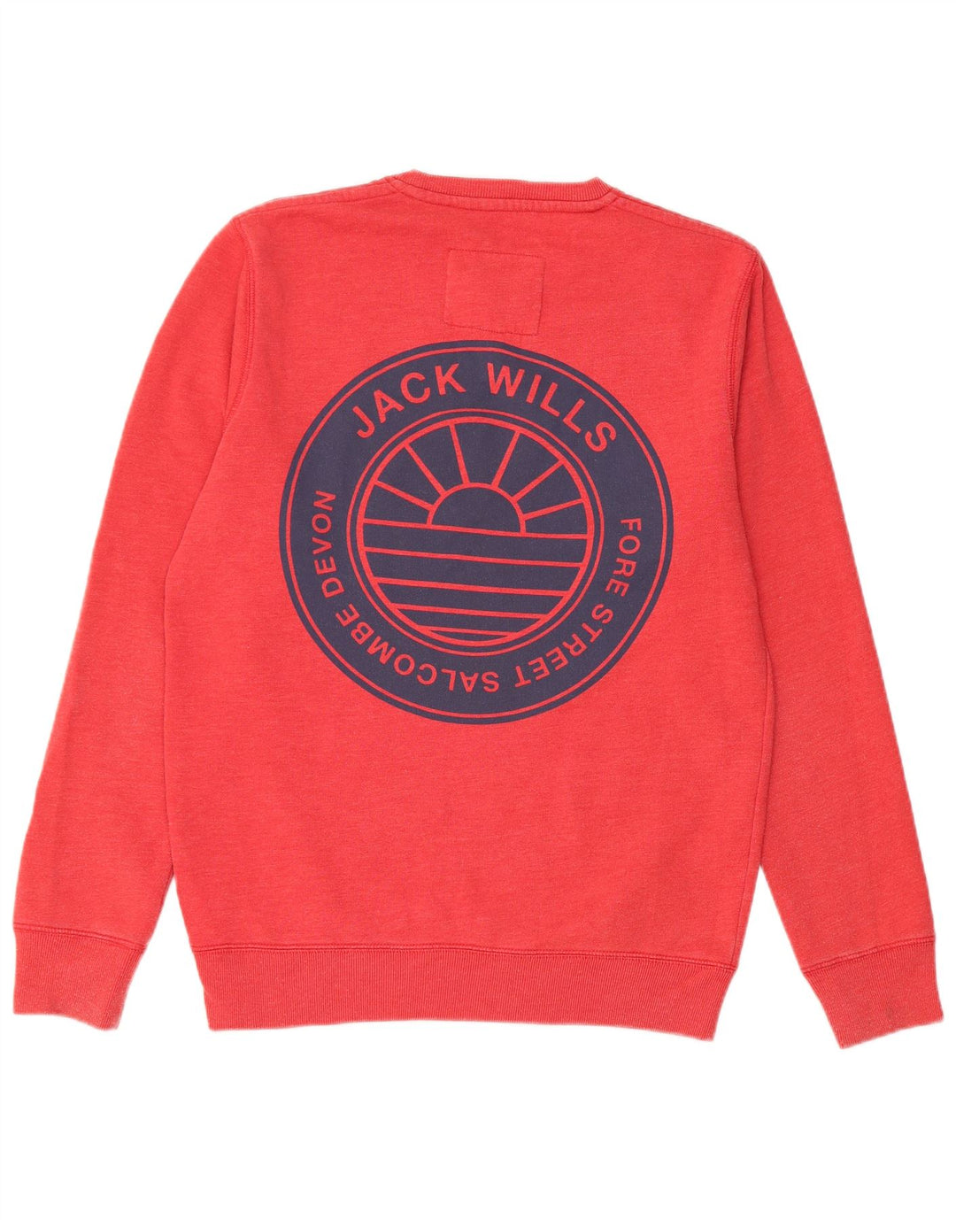 JACK WILLS Hanorac cu grafică pentru bărbați, pulover, bumbac roșu mediu