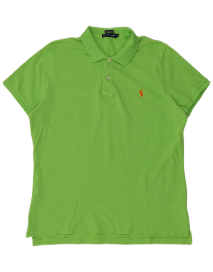 Tricou polo RALPH LAUREN pentru femei, UK 18 XL, bumbac verde