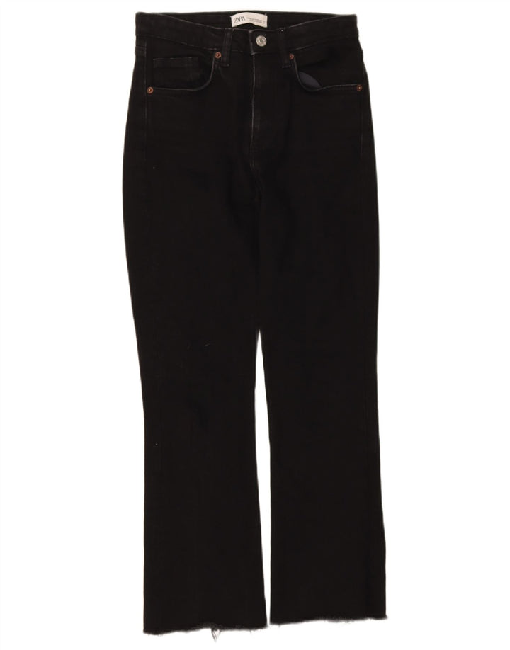 Blugi Bootcut pentru femei Zara EU 34 2XS W24 L26 Negri