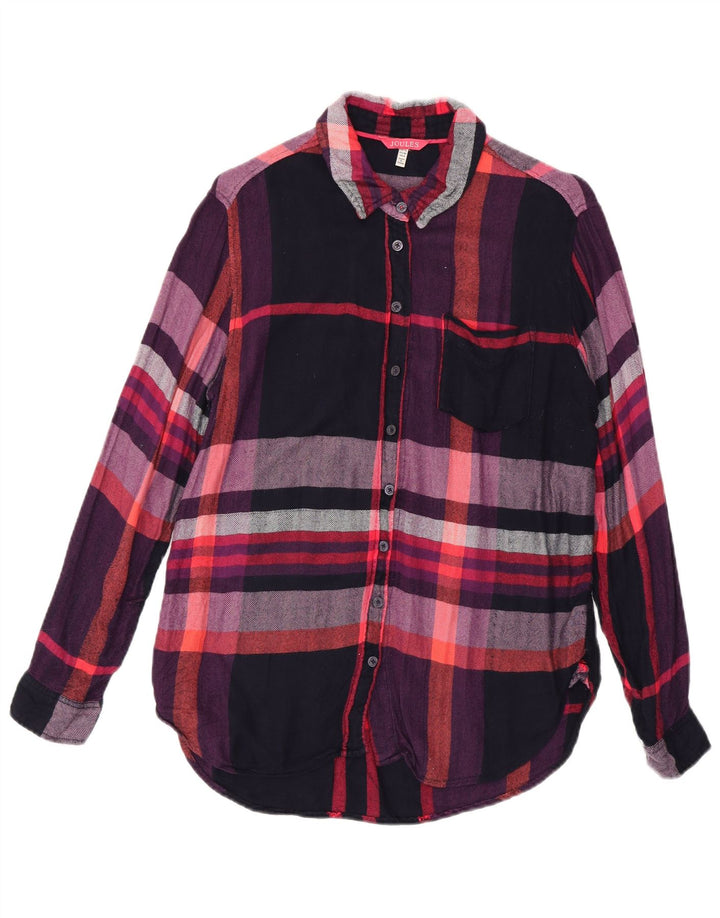 Cămașă de flanel pentru femei Joules UK 12 Medium Black Check