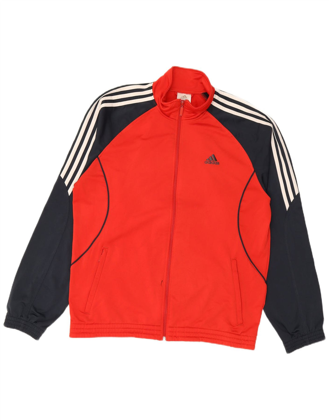 Jachetă de trening Adidas pentru bărbați Marea Britanie 42/44 Poliester color bloc roșu mare