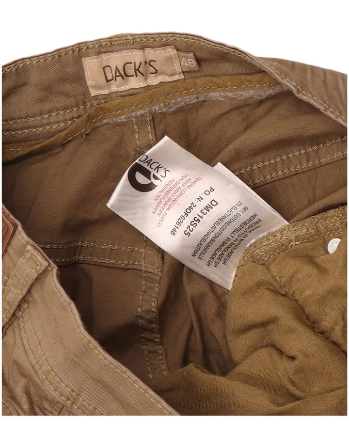 Pantaloni casual subțiri pentru bărbați Dack's IT 48 Medium L34 L31 Maro Bumbac