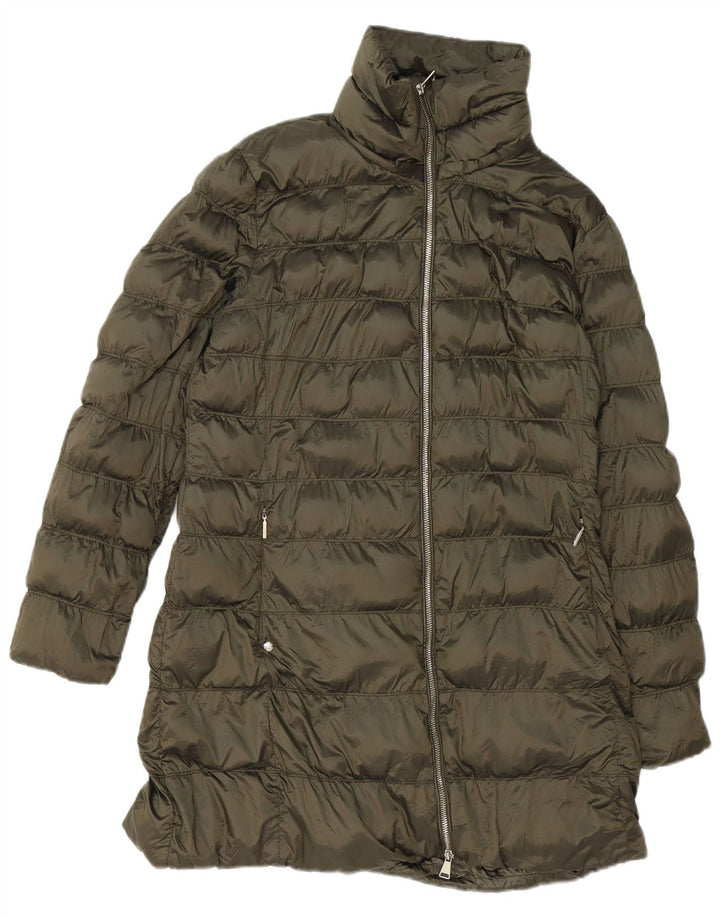 Palton căptușit pentru femei Massimo Dutti UK 18 XL Kaki Poliester