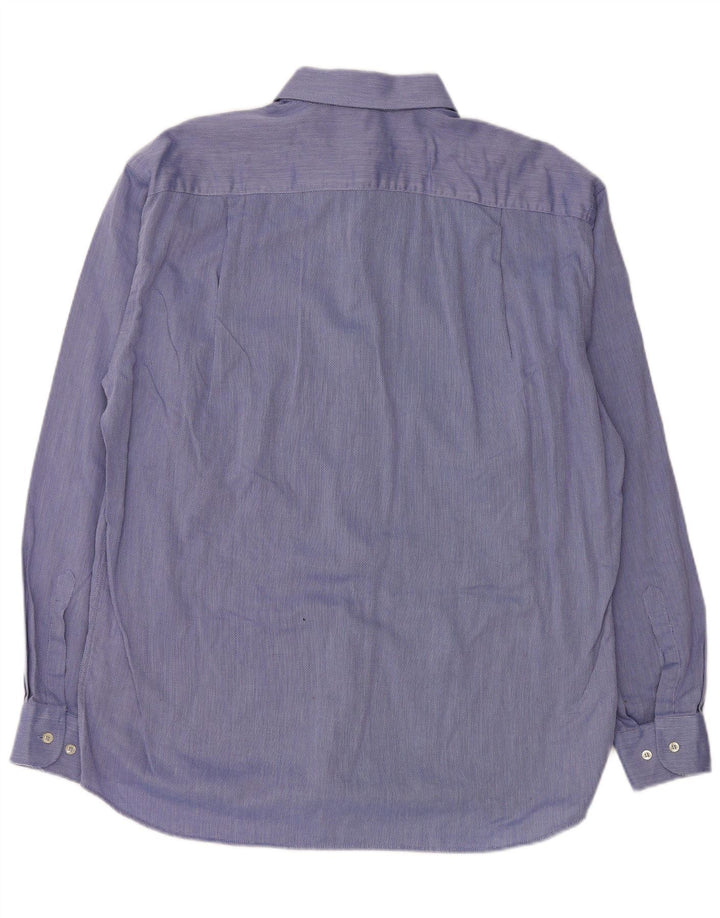 ROCCOBAROCCO Mens Shirt Size 42 Large Blue Flecked Cotton