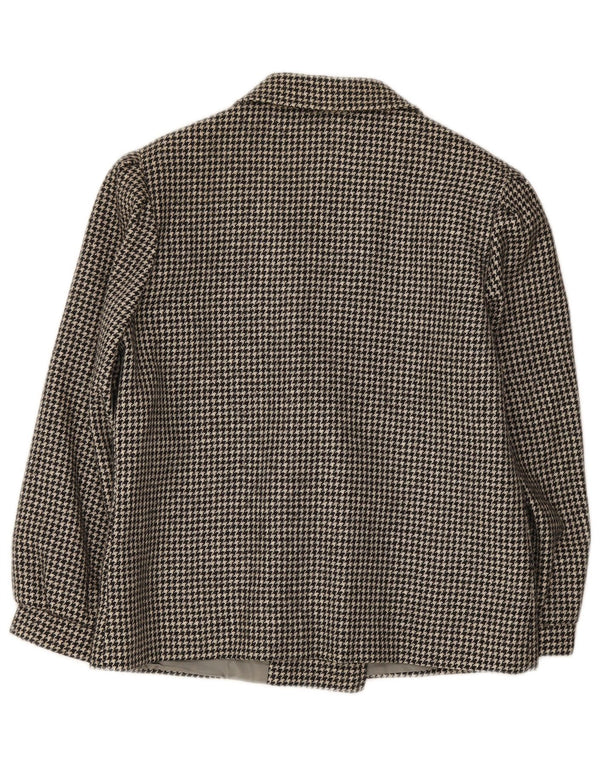 Jachetă vintage pentru femei cu piept dublu IT 46, mare, negru