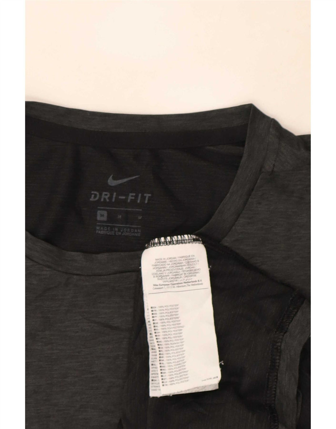 Tricou Nike Dri Fit pentru bărbați Top Medium Gri din poliester cu pături
