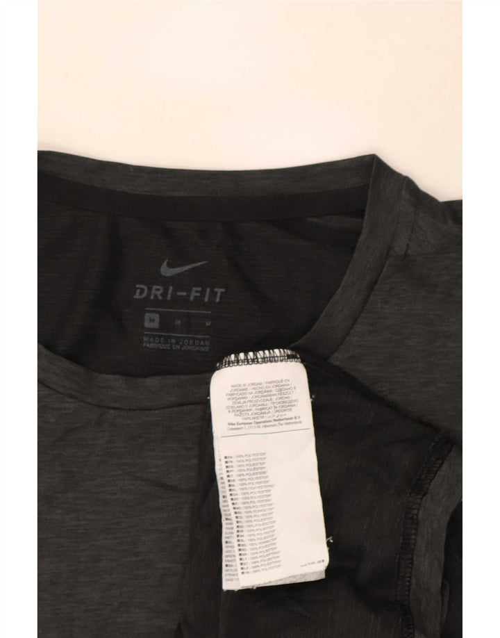 Tricou Nike Dri Fit pentru bărbați Top Medium Gri din poliester cu pături