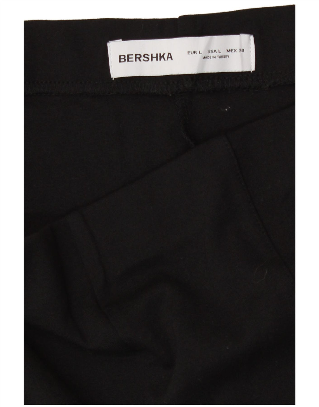 Pantaloni caldi pentru femei Bershka, mari W32, viscoză neagră