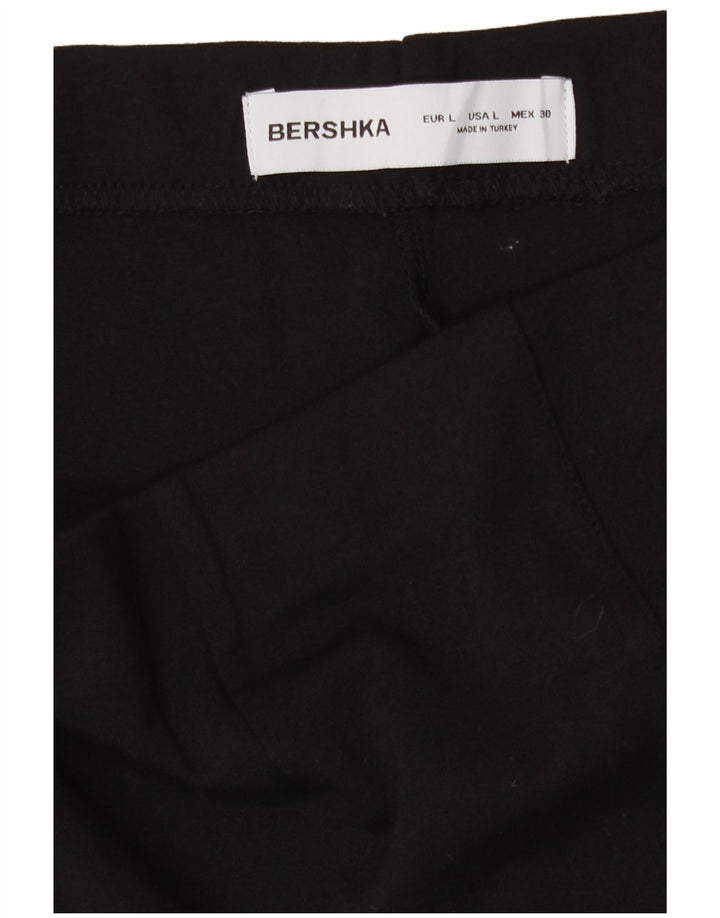 Pantaloni caldi pentru femei Bershka, mari W32, viscoză neagră