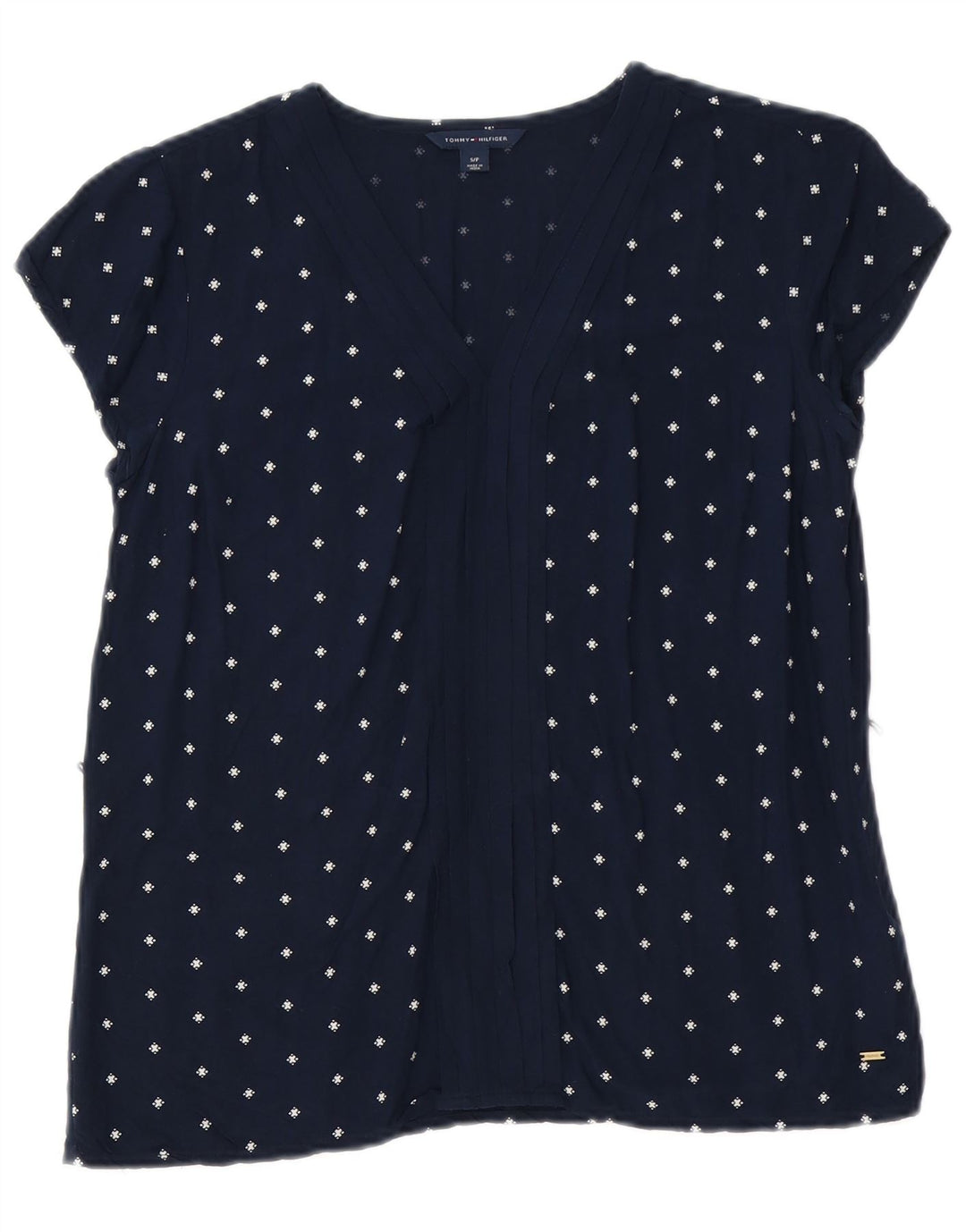 Bluză pentru femei Tommy Hilfiger cu model abstract, Marea Britanie 10 Mic, bleumarin