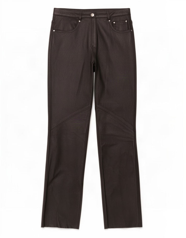 Pantaloni drepti din piele pentru femei Conbipel IT 42 Medium W27 L30 Negru