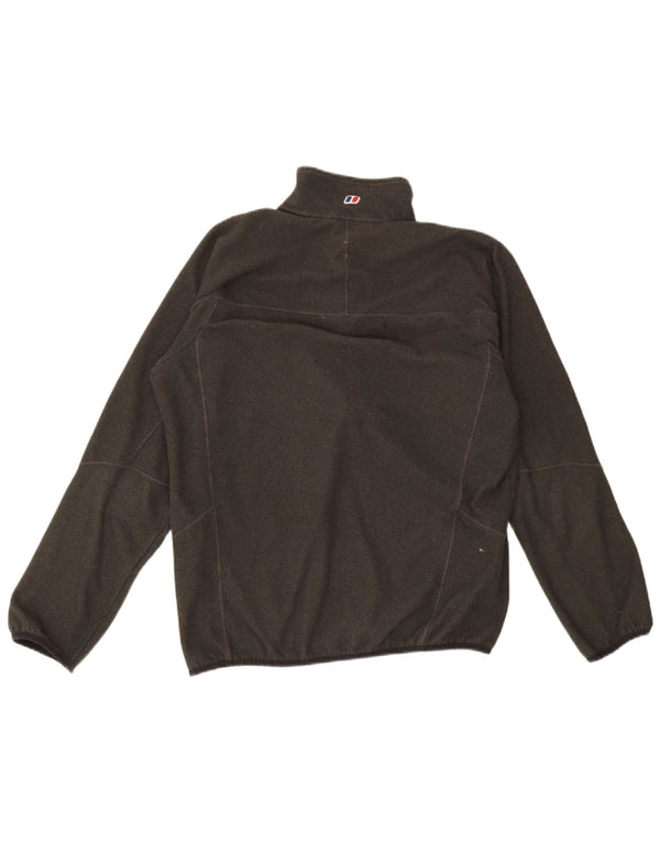 Jumper pentru bărbați Berghaus, cu fermoar și gât, din lână, din poliester mare cu pături verzi