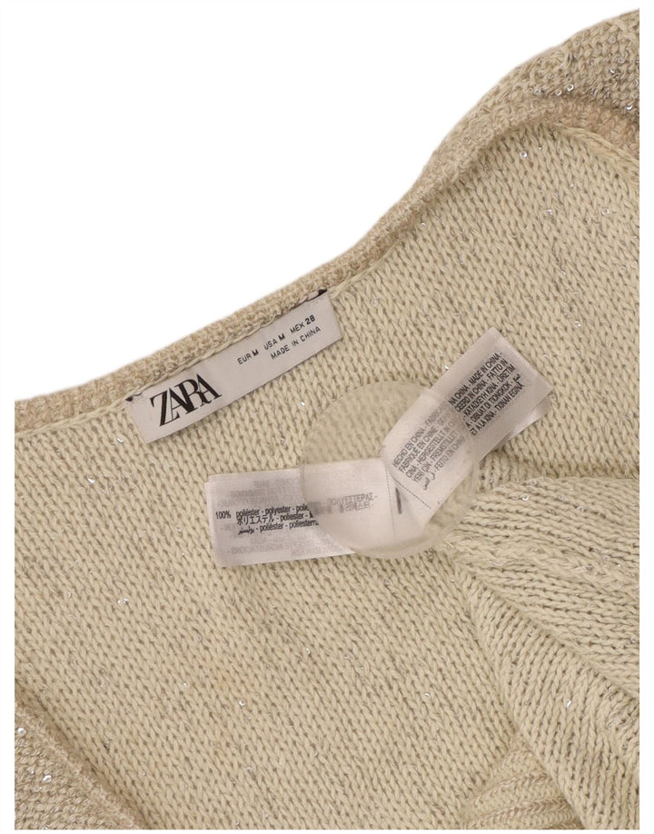 Vesta din tricot pentru femei Zara UK 12 Medium Gri Poliester