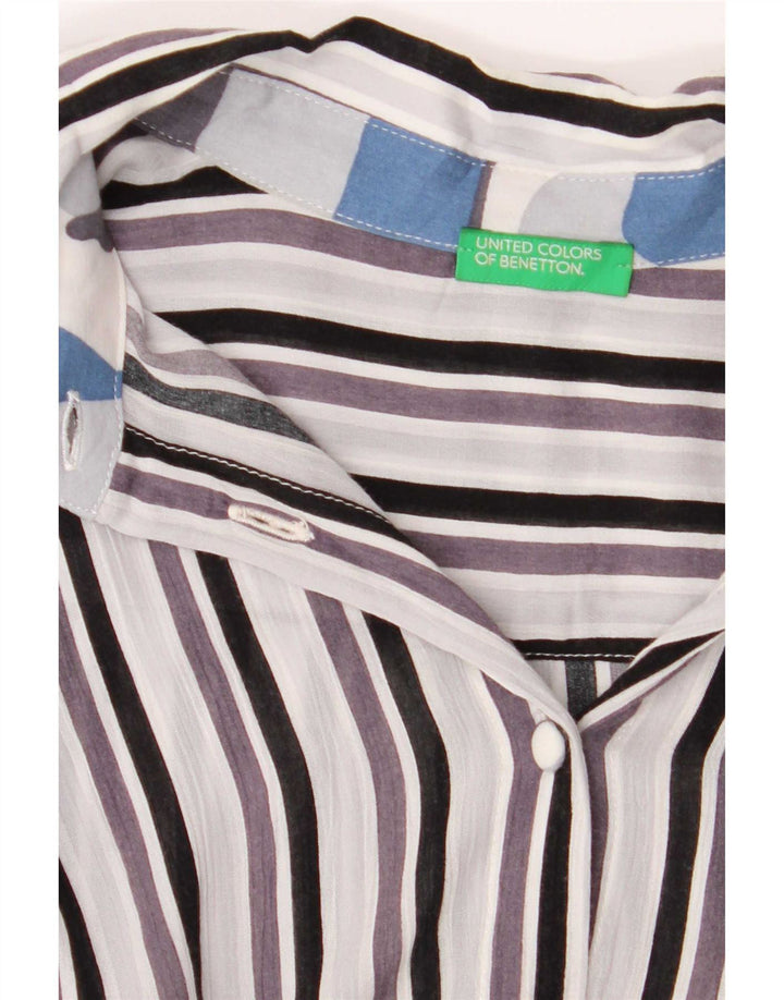 Cămașă Benetton pentru femei UK 14 Medium, multicoloră, cu dungi