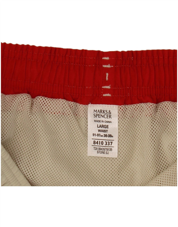 Pantaloni scurți de înot pentru bărbați Marks & Spencer, mari, bej, poliester