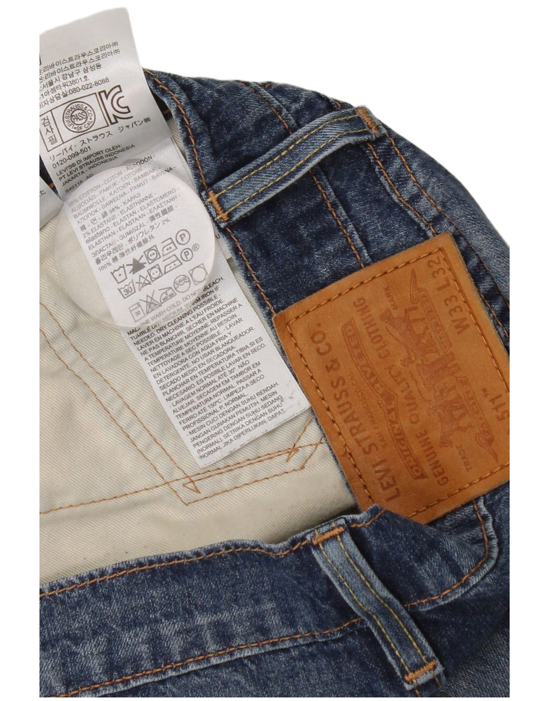 Blugi Levi's 511 Slim pentru bărbați W33 L32 Bumbac albastru