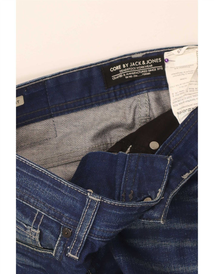 Pantaloni scurți din denim Jack & Jones, pentru bărbați, cu tăiere obișnuită, mici W32, bumbac albastru
