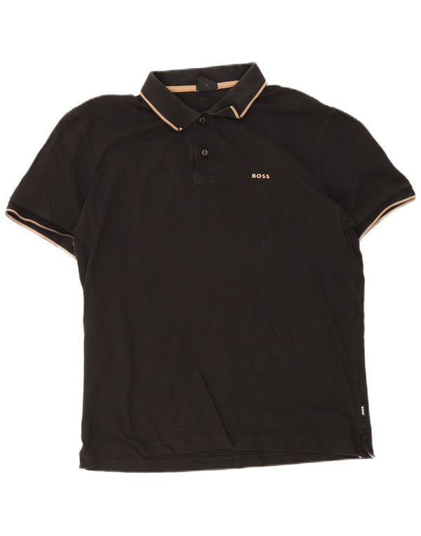 Cămașă polo pentru bărbați Hugo Boss Slim Fit, cu dungi negre mari