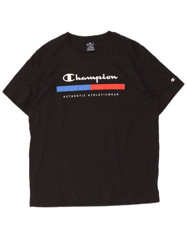 Tricou grafic Champion pentru bărbați Top mare negru