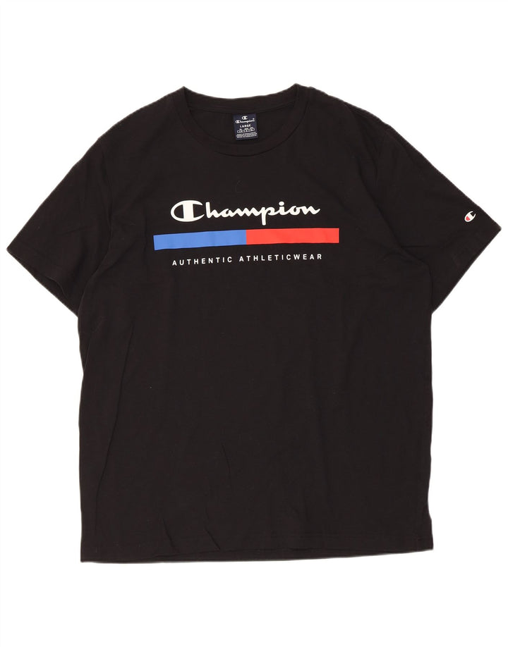 Tricou grafic Champion pentru bărbați Top mare negru
