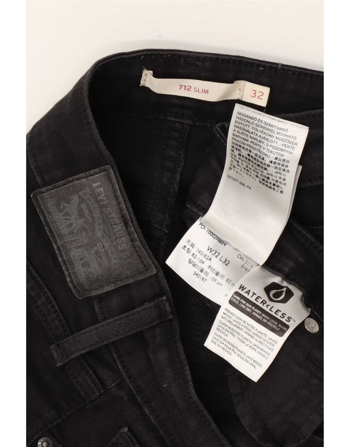 Blugi Levi's 712 Slim pentru femei W32 L32 bumbac negru