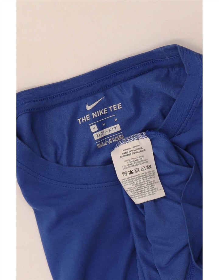 Tricou pentru bărbați Nike Dri Fit Top din bumbac albastru mediu