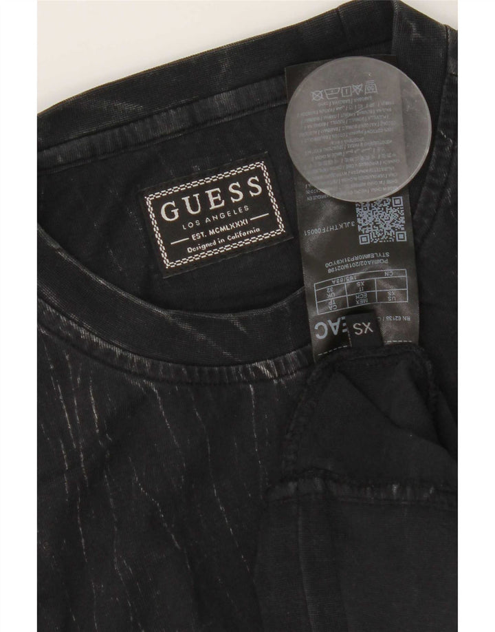 Guess Top pentru bărbați cu mânecă lungă XS bumbac negru