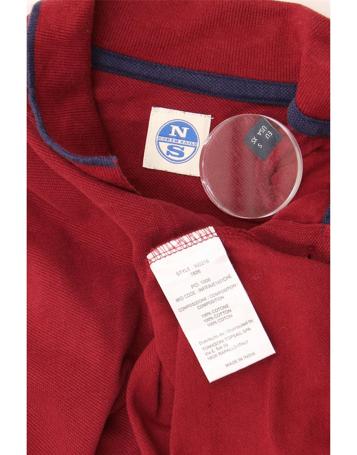 NORTH SAILS Tricou polo cu mânecă lungă pentru bărbați, roșu mic